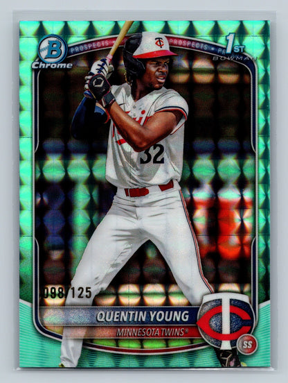Quentin Young 2025 Bowman Draft Chrome 1st Aqua Geometric Refractor /125 #BDC-92