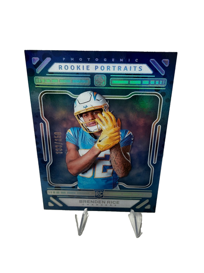 Brenden Rice 2024 Panini Photogenic Rookie Portraits RC /150 #192 Chargers