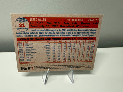 Jared Walsh 2021 Topps Archive Green /125 #21 Angels