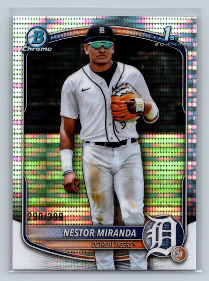 Nestor Miranda 2025 Bowman Chrome 1st Pulsar Refractor /399 #BCP-217 Tigers