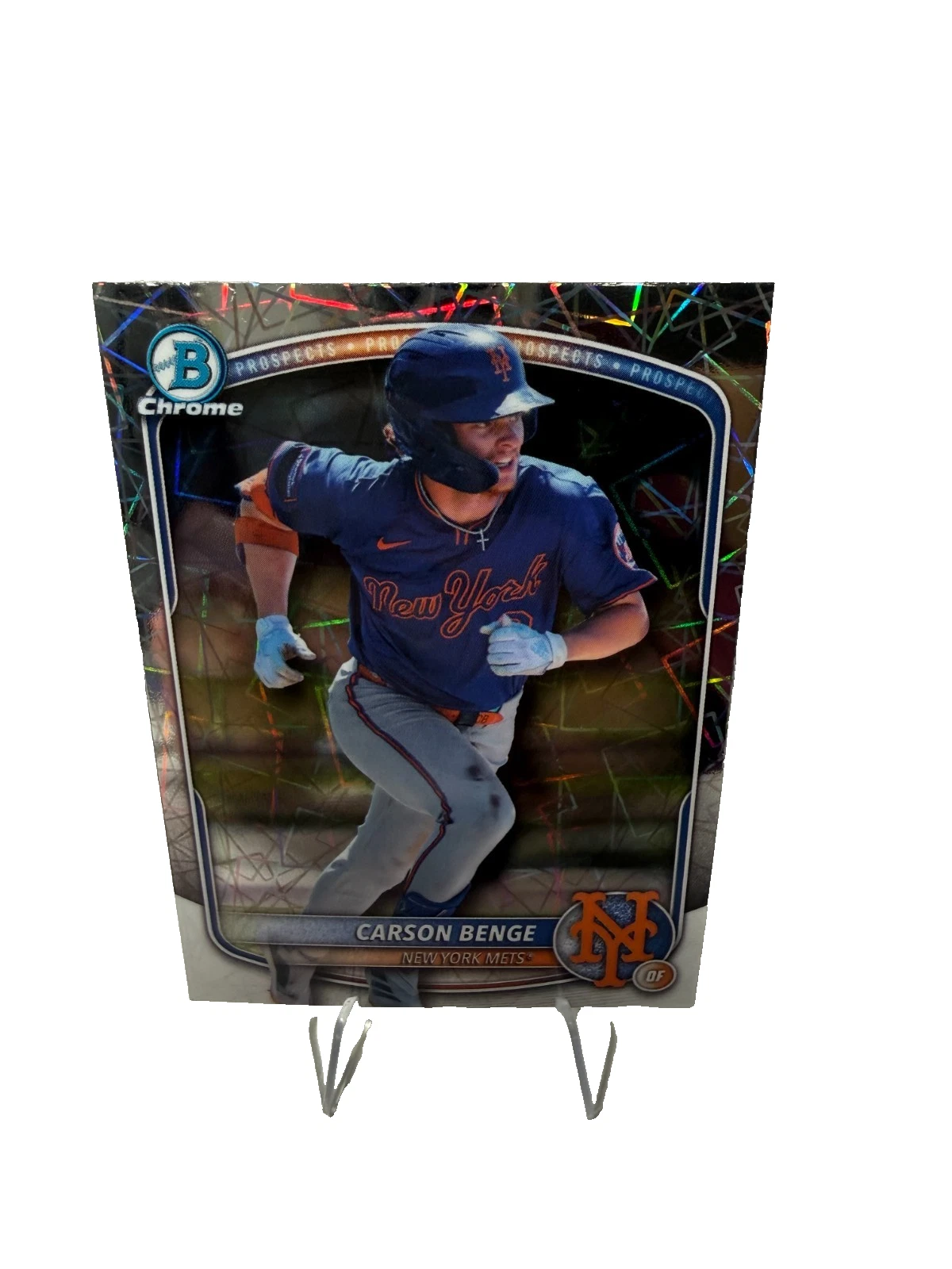 Carson Benge 2025 Bowman Draft Chrome Lazer Refractor #BDC-138 Mets