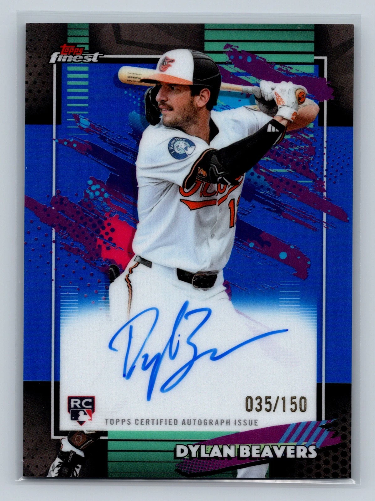 Dylan Beavers 2026 Topps Finnest Blue Refractor Auto RC /150 #FA-DBS