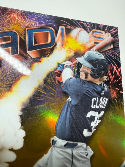 Max Clark 2025 Bowman Chrome Gold Refractor Adios Insert /50 #AD-20 Tigers