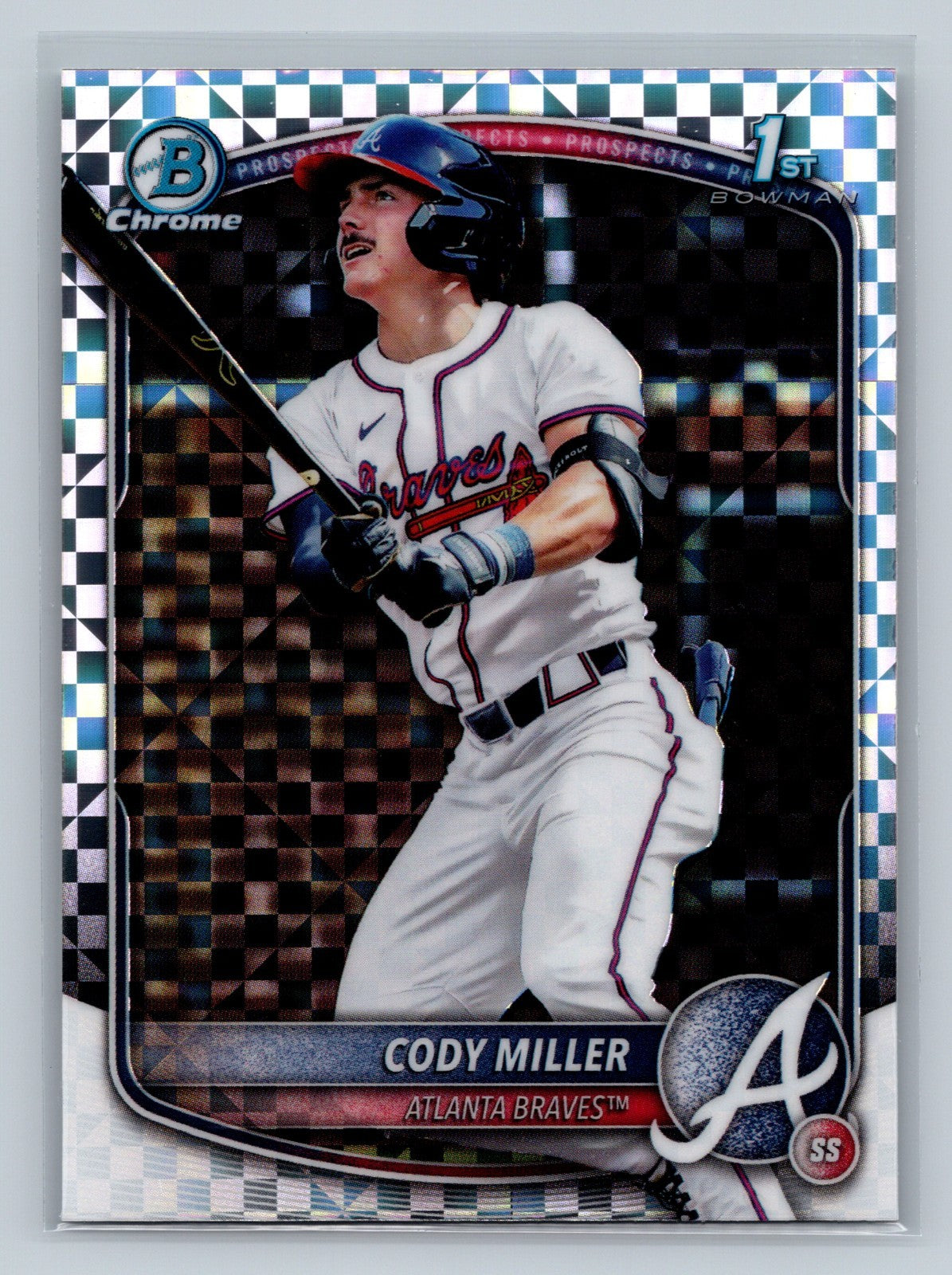 Cody Miller 2025 Bowman Draft Chrome 1st X-Fractor #BDC-91 Braves