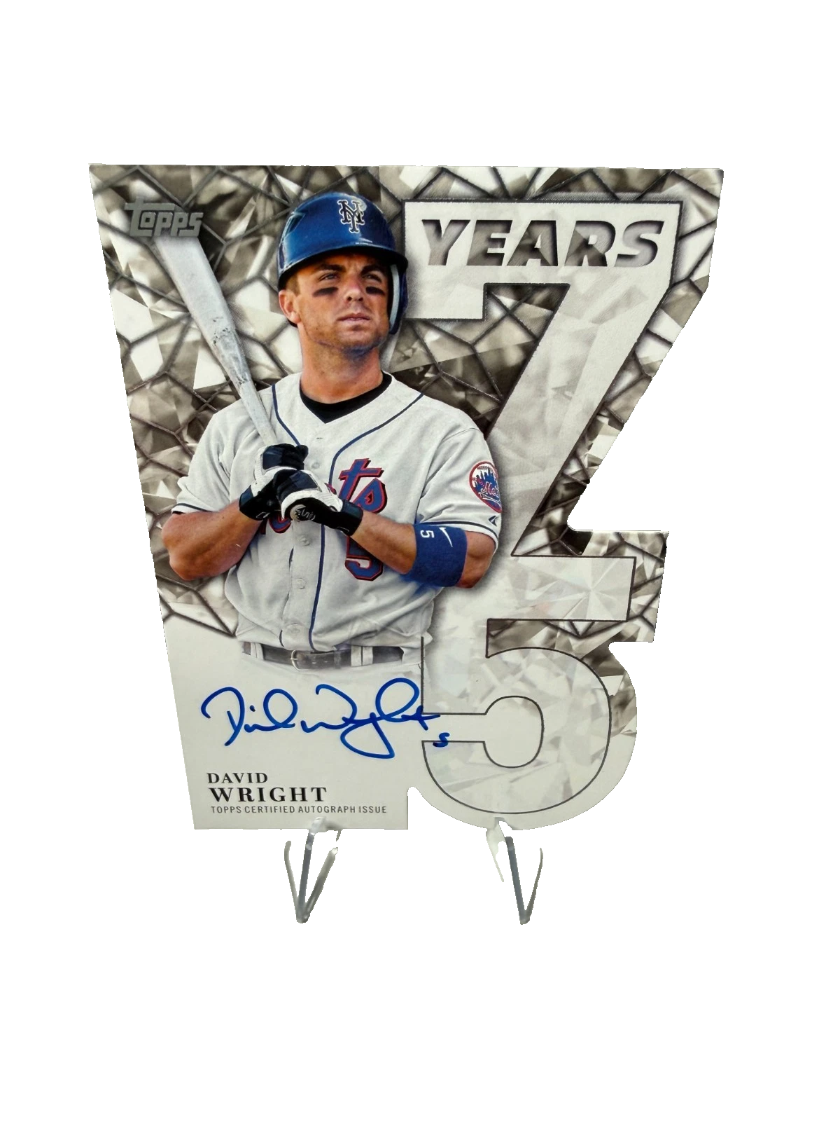 David Wright 2026 Topps Series 1 75 Years of Topps Die Cut Auto /75 #75YA-DW