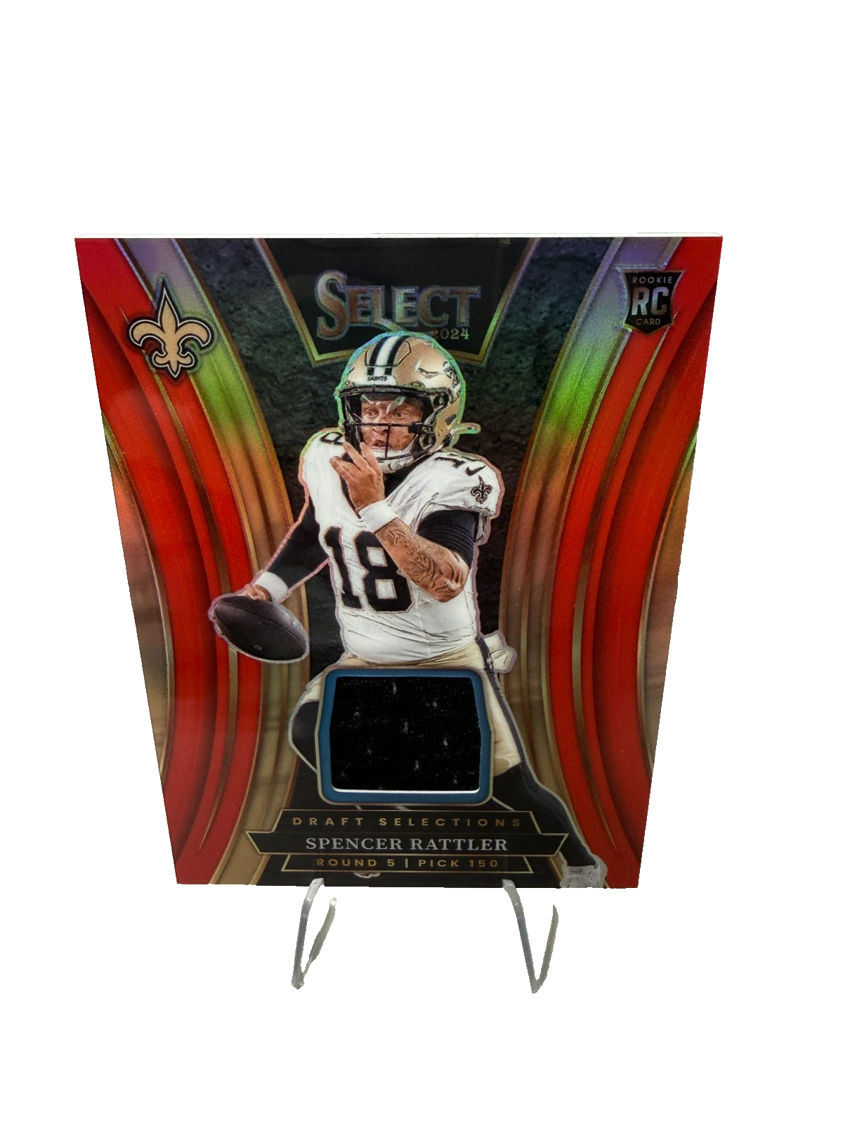 Spencer Rattler 2024 Panini Select Draft Selections Prizm RC #DSM-SRR Saints