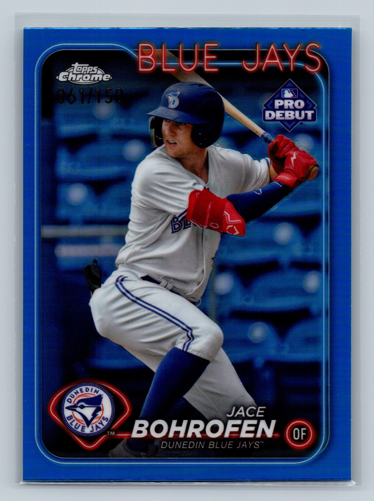 Jace Bohrofen 2024 Topps Chrome Pro Debut Blue Refractor /150 #PDC-143 Blue Jays
