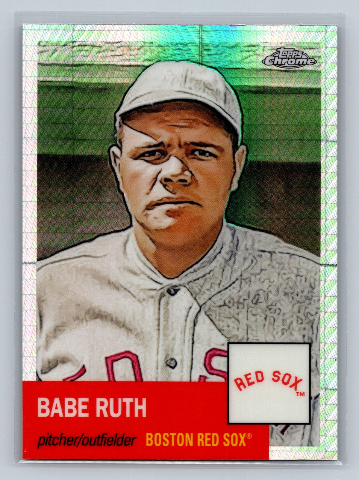 Babe Ruth 2022 Topps Chrome Platinum Anniversary Prism Refractor #3 Red Sox