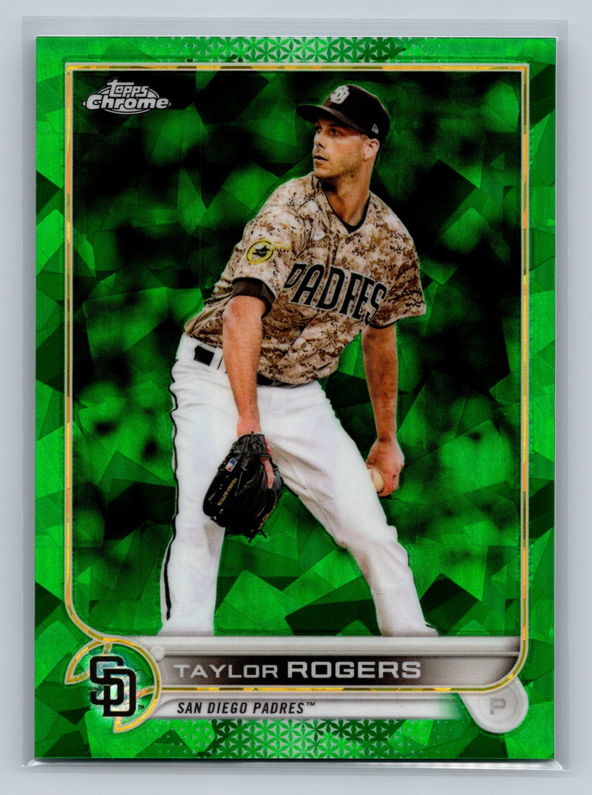 Taylor Rogers 2022 Topps Chrome Update Sapphire Green /75 #US303 Padres