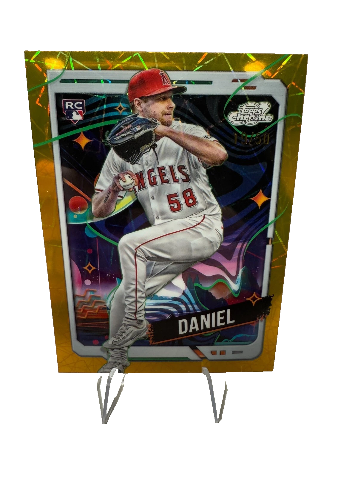 Davis Daniel 2024 Topps Cosmic Chrome Gold Interstellar Refractor RC /50 #103