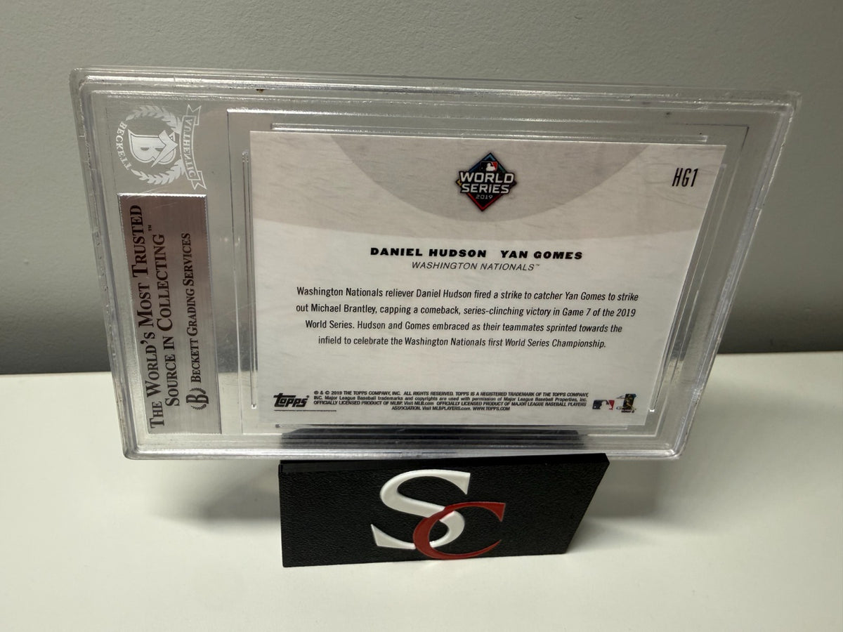 Daniel Hudson Yan Gomes 2019 Topps On Demand World Series Auto #HG1 BGS