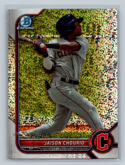 Jaison Chourio 2022 Bowman Draft Chrome Prospect Sparkle Refractor #BDC-189