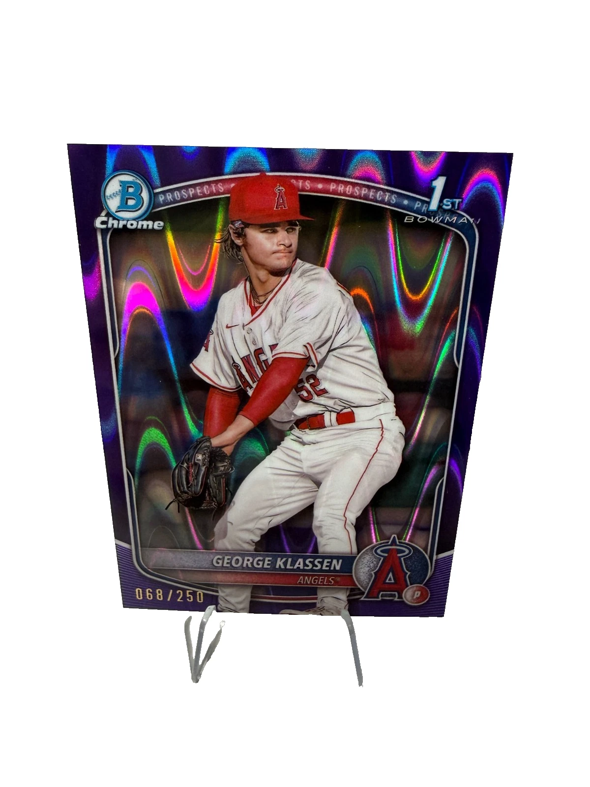 George Klassen 2025 Bowman Chrome 1st Purple RayWave Refractor /250 #BCP-63
