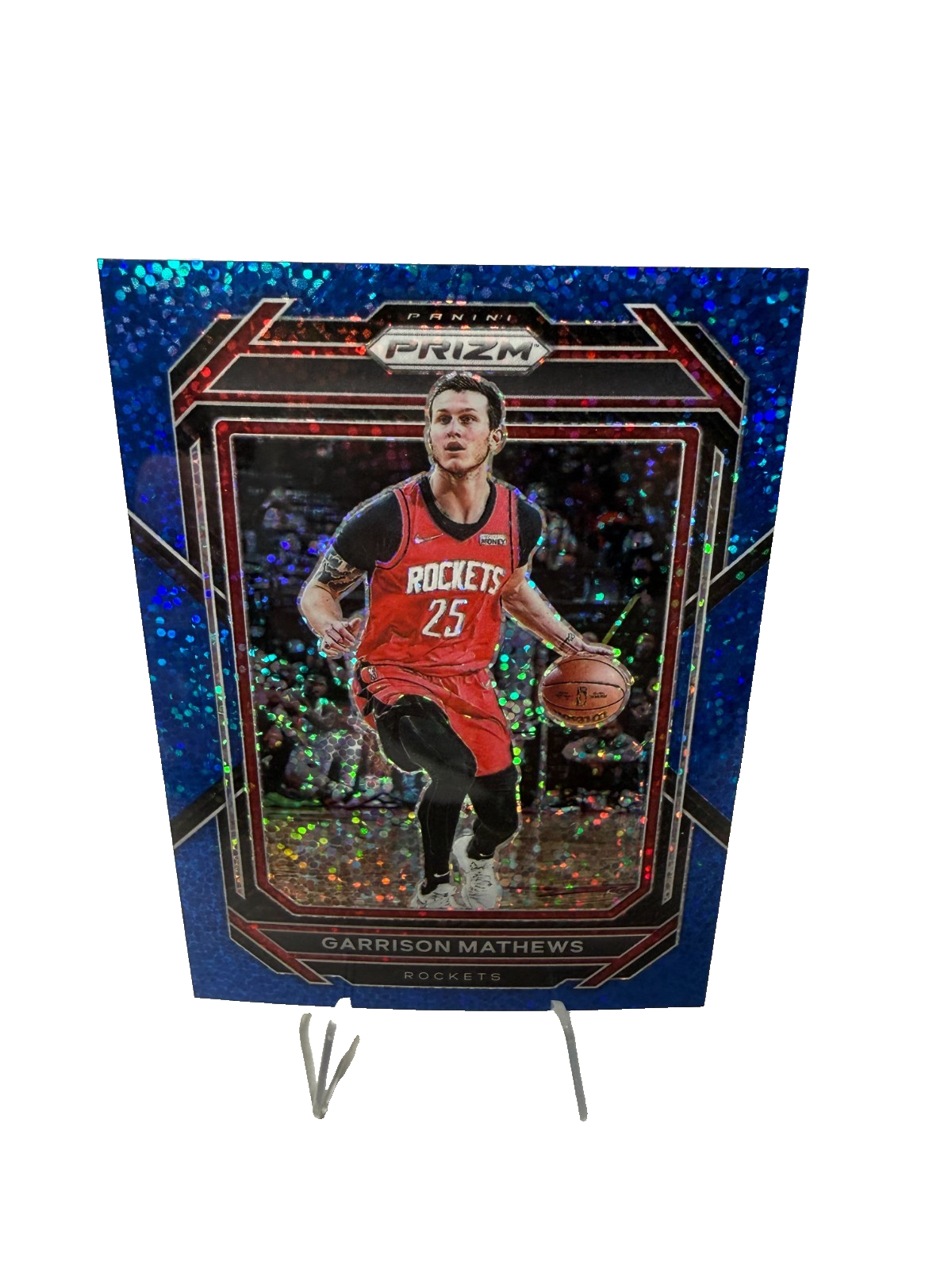 Garrison Mathews 2022-23 Panini Prizm Blue Sparkle /144 #188 Rockets