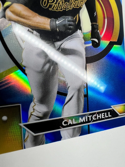 Cal Mitchell 2023 Topps Finest Blue Refractor RC /150 #31 Pirates