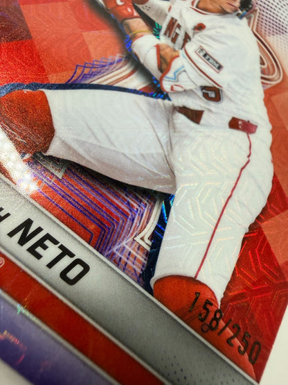 Zach Neto 2025 Bowman's Best Purple Lazer Refractor /250 #47 Angels