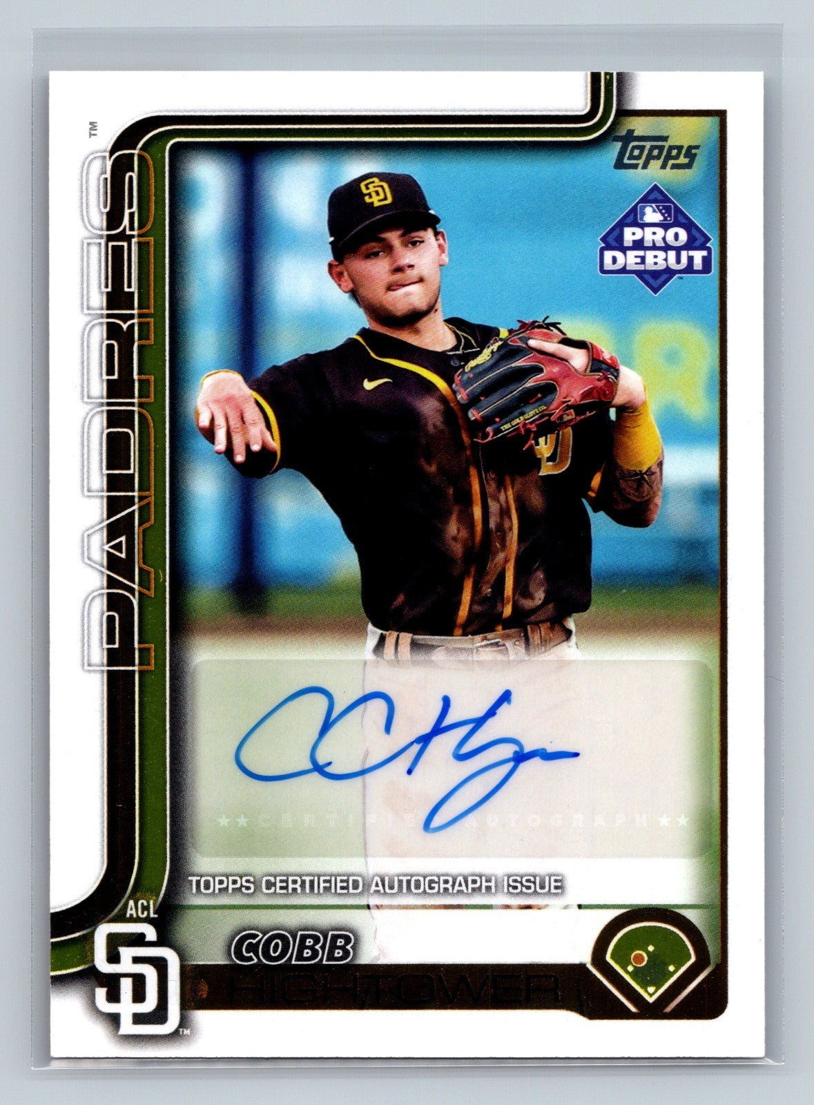 Cobb Hightower 2025 Topps Pro Debut Auto #PD-75 Padres