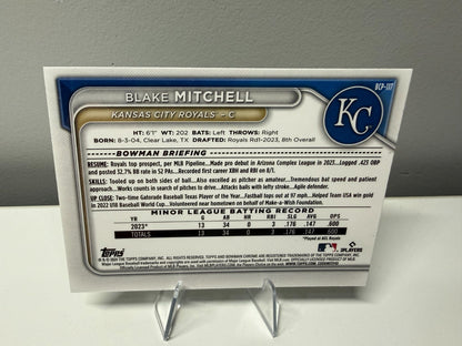 Blake Mitchell 2024 Bowman Chrome Prospect Sapphire Green Refractor /99 #BCP-117