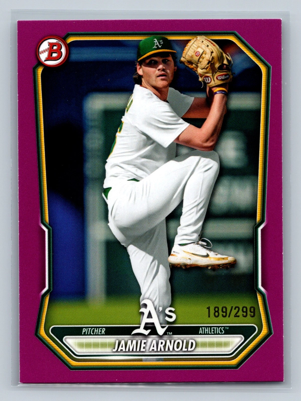 Jamie Arnold 2026 Bowman Paper Prospects Fuchsia /299 #BP-112 Athletics