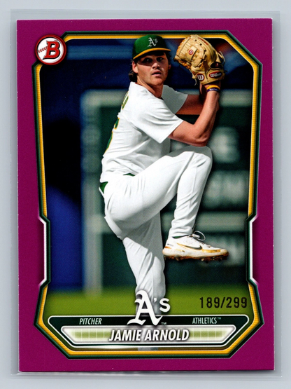Jamie Arnold 2026 Bowman Paper Prospects Fuchsia /299 #BP-112 Athletics