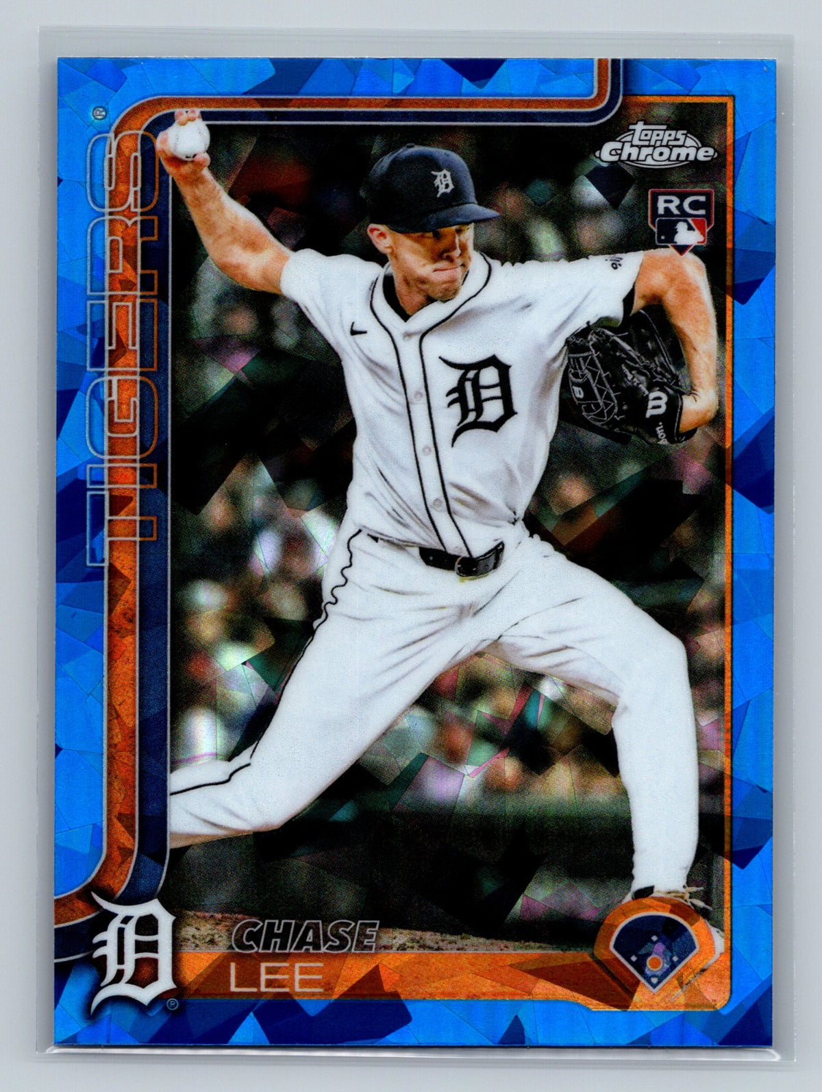 Chase Lee 2025 Topps Chrome Update Saphire Edition RC #USC43 Tigers
