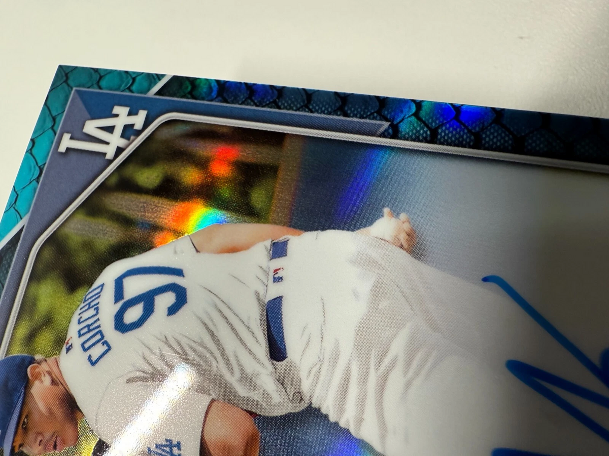 Marco Corcho 2024 Bowman Chrome 1st Blue Reptilian Refractor Auto /150 #CPA-MC