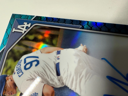 Marco Corcho 2024 Bowman Chrome 1st Blue Reptilian Refractor Auto /150 #CPA-MC