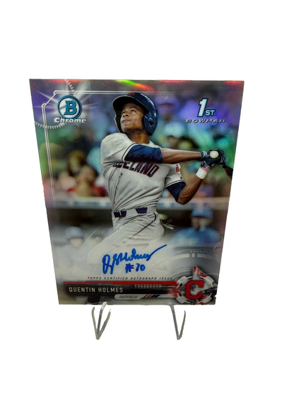 Quentin Holmes 2017 Bowman Draft Chrome 1st Refractor Auto /499 #CDA-QH