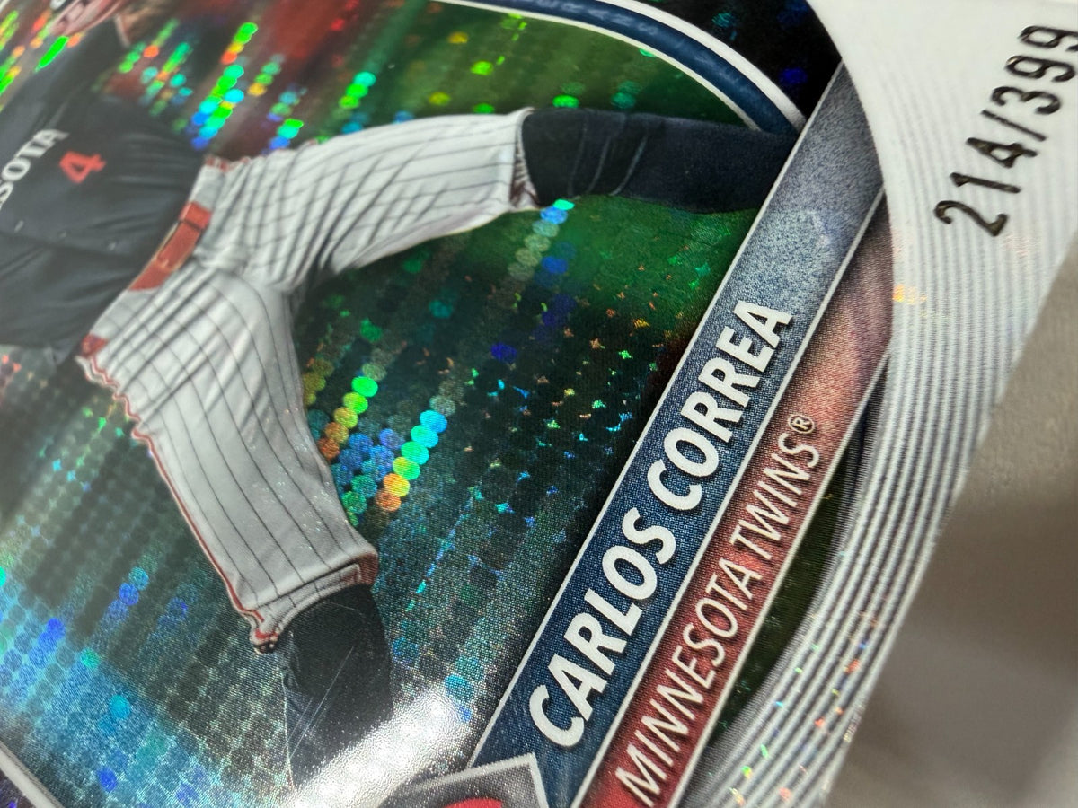 Carlos Correa 2025 Bowman Chrome Pulsar Refractor /399 #54 Twins