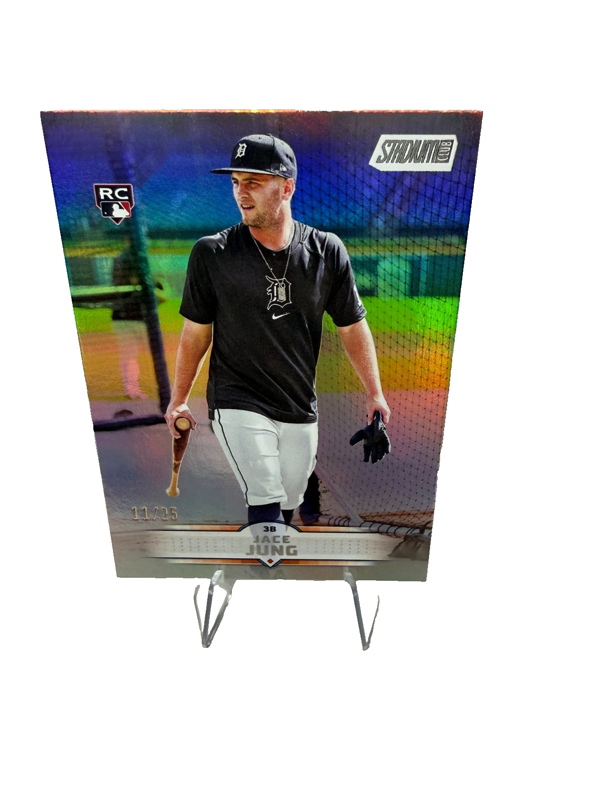 Jace Jung 2025 Topps Stadium Club Rainbow Foil RC /25 #47 Tigers