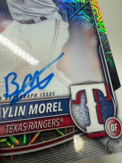 Braylin Morel 2025 Bowman Chrome Mojo Refractor Auto #BMA-BM Rangers