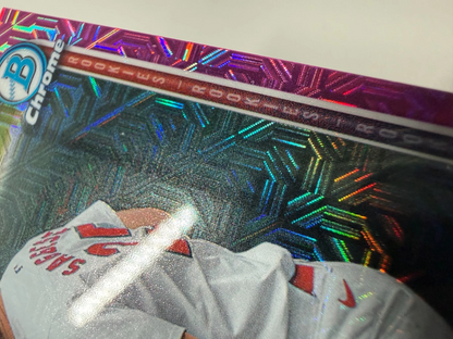 Thomas Saggese 2025 Bowman Chrome Pink Mojo Refractor RC /199 #57 Cardinals