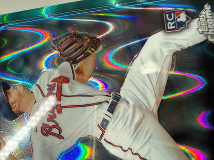 Allan Winans 2024 Topps Chrome Aqua RayWave Refractor RC /199 #249 Braves