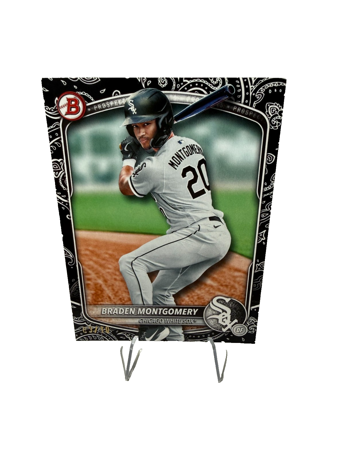 Braden Montgomery 2025 Bowman Paper Prospect Black Pattern /10 #BP-132 White Sox