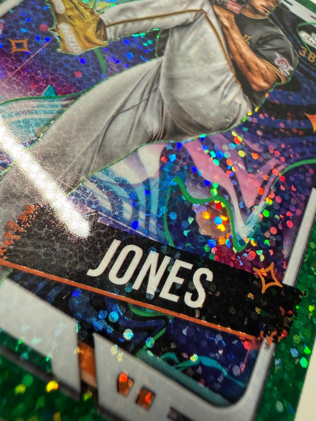 Jared Jones 2024 Topps Cosmic Chrome Green Space Dust Refractor RC /75 #163