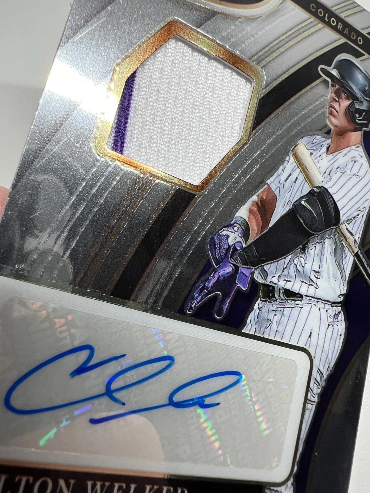 Colton Welker 2022 Panini Select Patch Auto RC /199 #RJA-CW Rockies