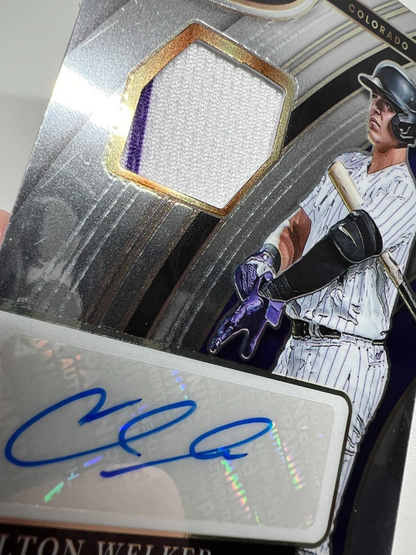 Colton Welker 2022 Panini Select Patch Auto RC /199 #RJA-CW Rockies