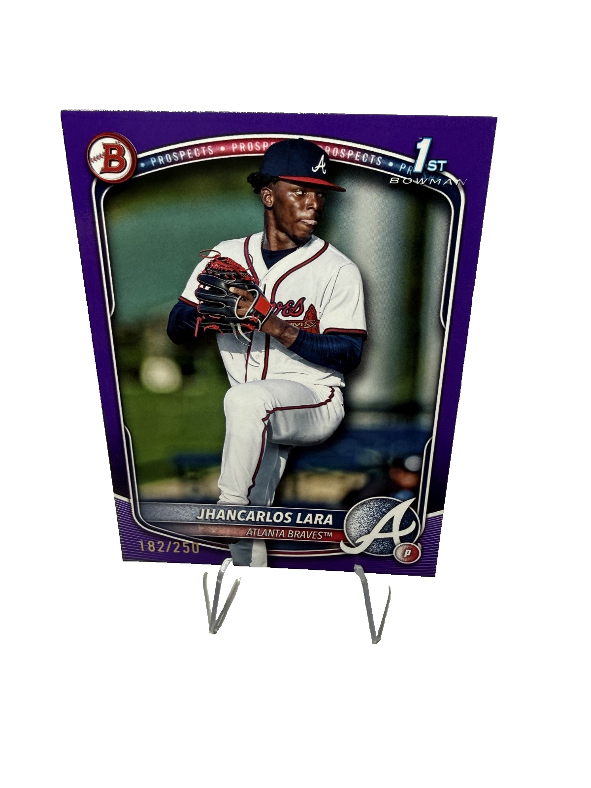 Jhancarlos Lara 2025 Bowman 1st Purple Paper /250 #BP-126 Braves