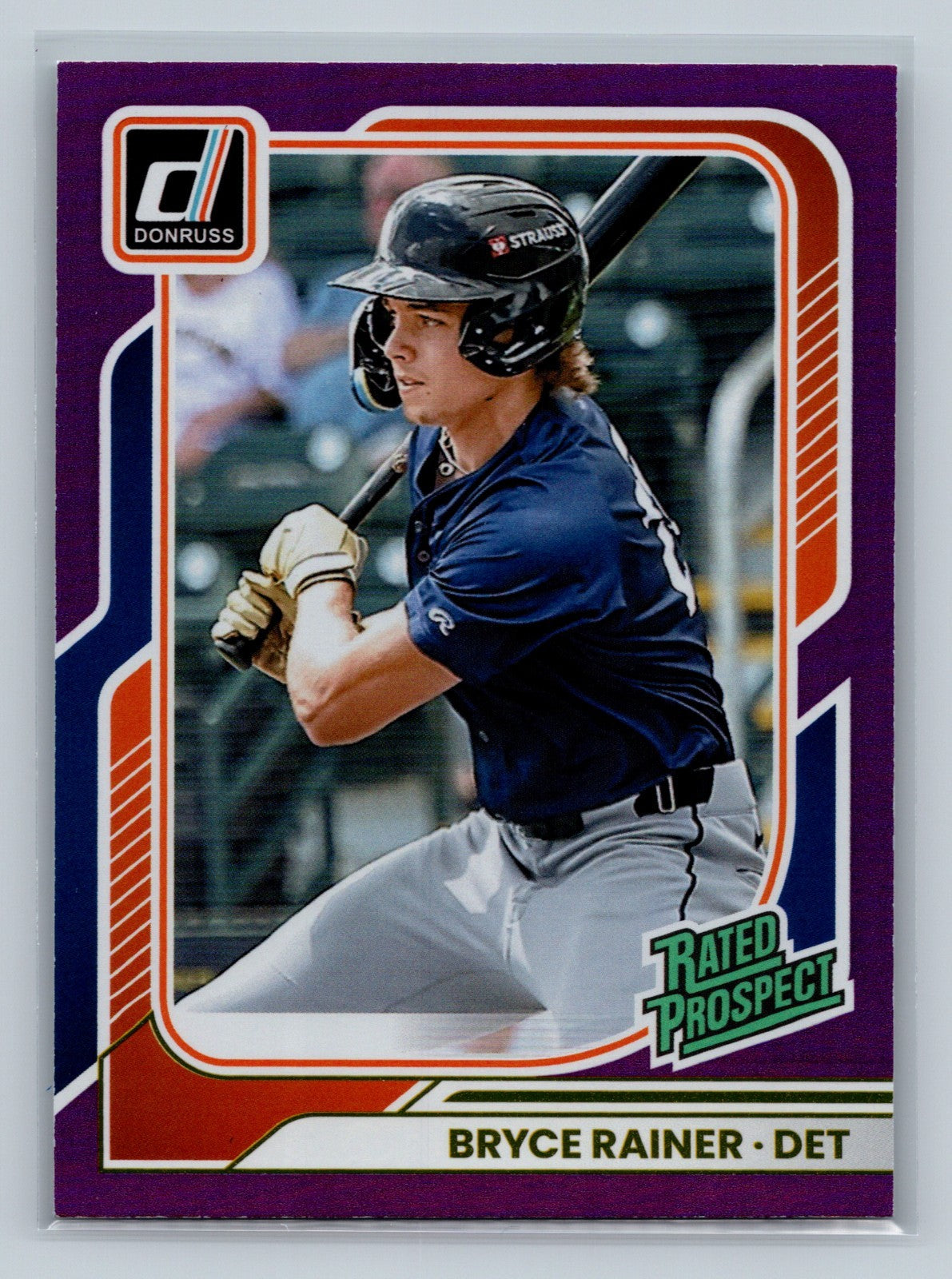 Bryce Rainer 2026 Panini Donruss Rated Prospect Purple /99 #130 Tigers