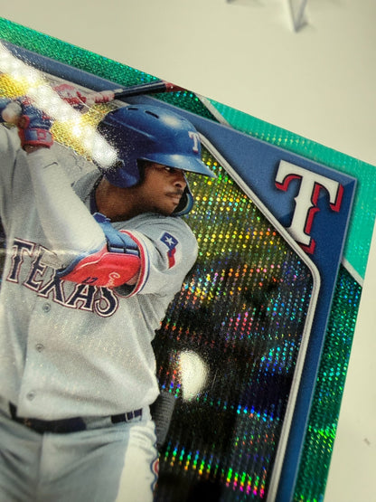 Curley Martha 2024 Bowman Draft Chrome Aqua Wave Refractor /125 #BDC-165 Rangers