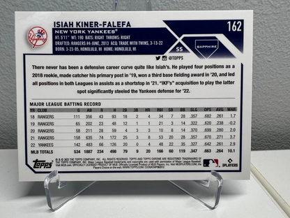 Isiah Kiner-Falefa 2023 Topps Chrome Sapphire Edition #162 Yankees