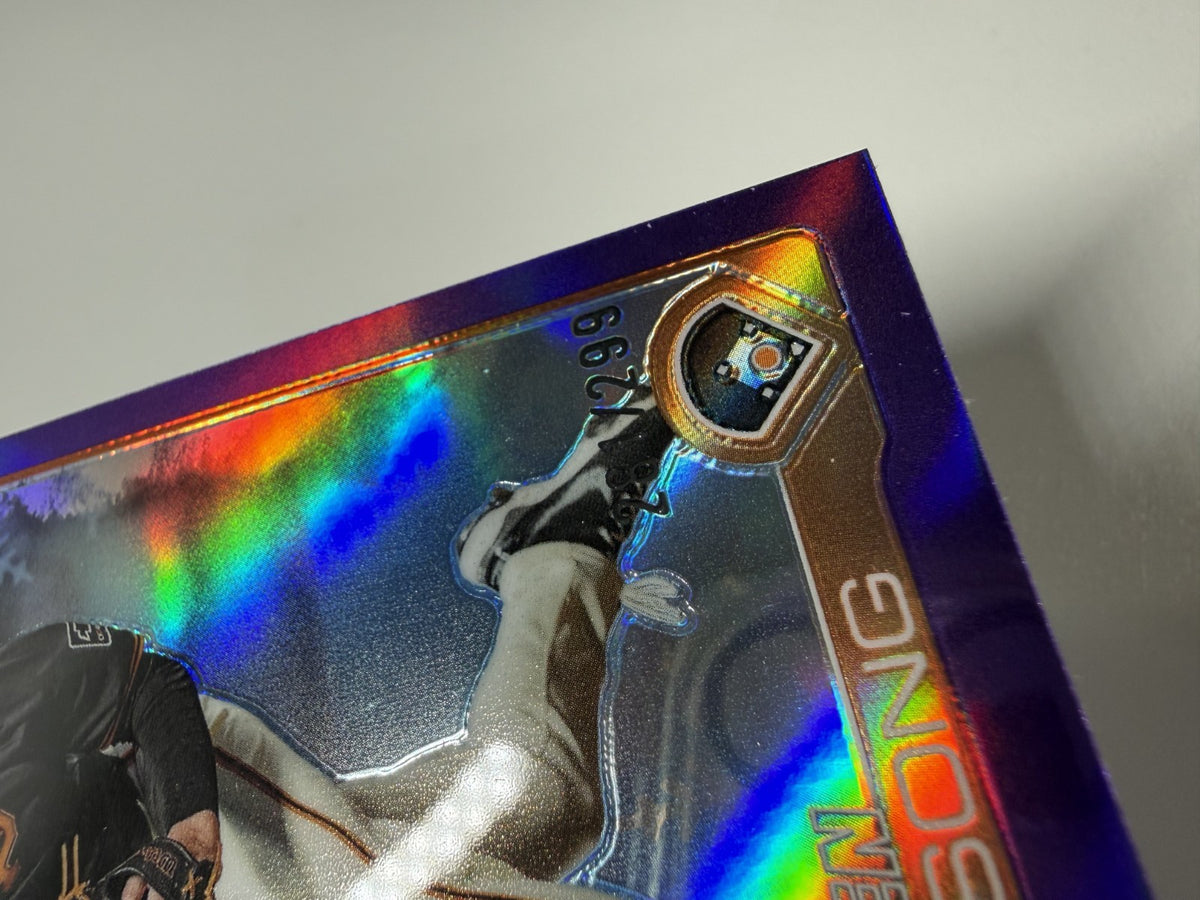 Hayden Birdsong 2025 Topps Holiday Chrome Purple Refractor RC /250 #HC85 Giants