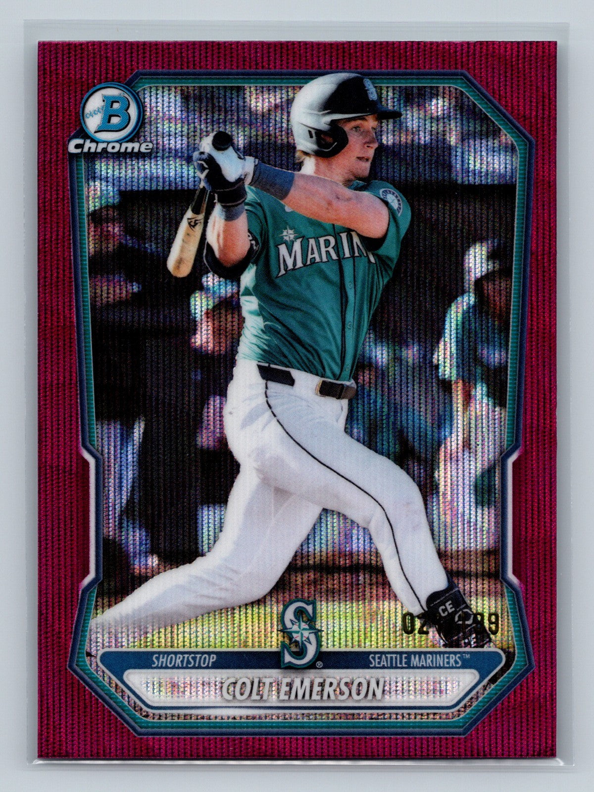 Colt Emerson 2026 Bowman Chrome Prospect Fuchsia Wave Refractor /199 #BCP-108