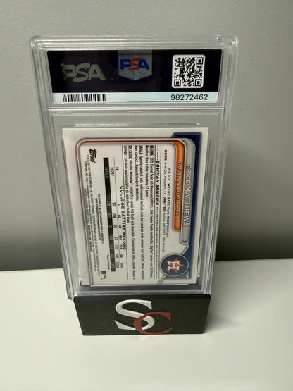 Brice Matthews 2024 Bowman Chrome 1st Auto #CPA-BM Astros PSA 9 MINT