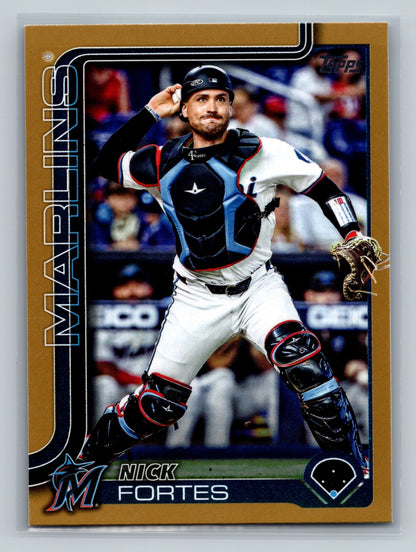Nick Fortes 2025 Topps Series 2 Gold /2025 #523 Marlins
