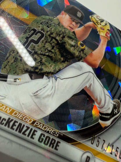 MacKenzie Gore 2020 Bowman Chrome Scouts Top 100 Atomic Refractor /150 #BTP-4