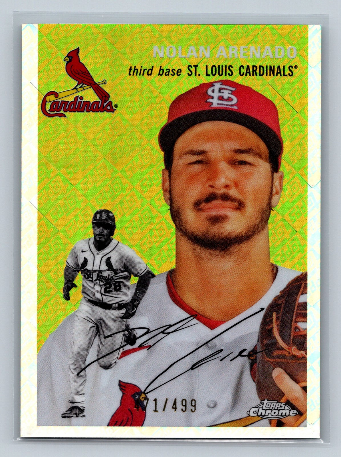 Nolan Arenado 2023 Topps Chrome Platinum Anniversary Topps Refractor /499 #302