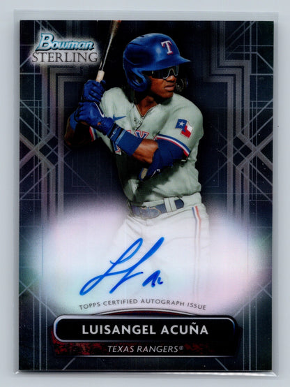 Luisangel Acuna 2022 Bowman Sterling Prospect Auto #PA-LA Rangers