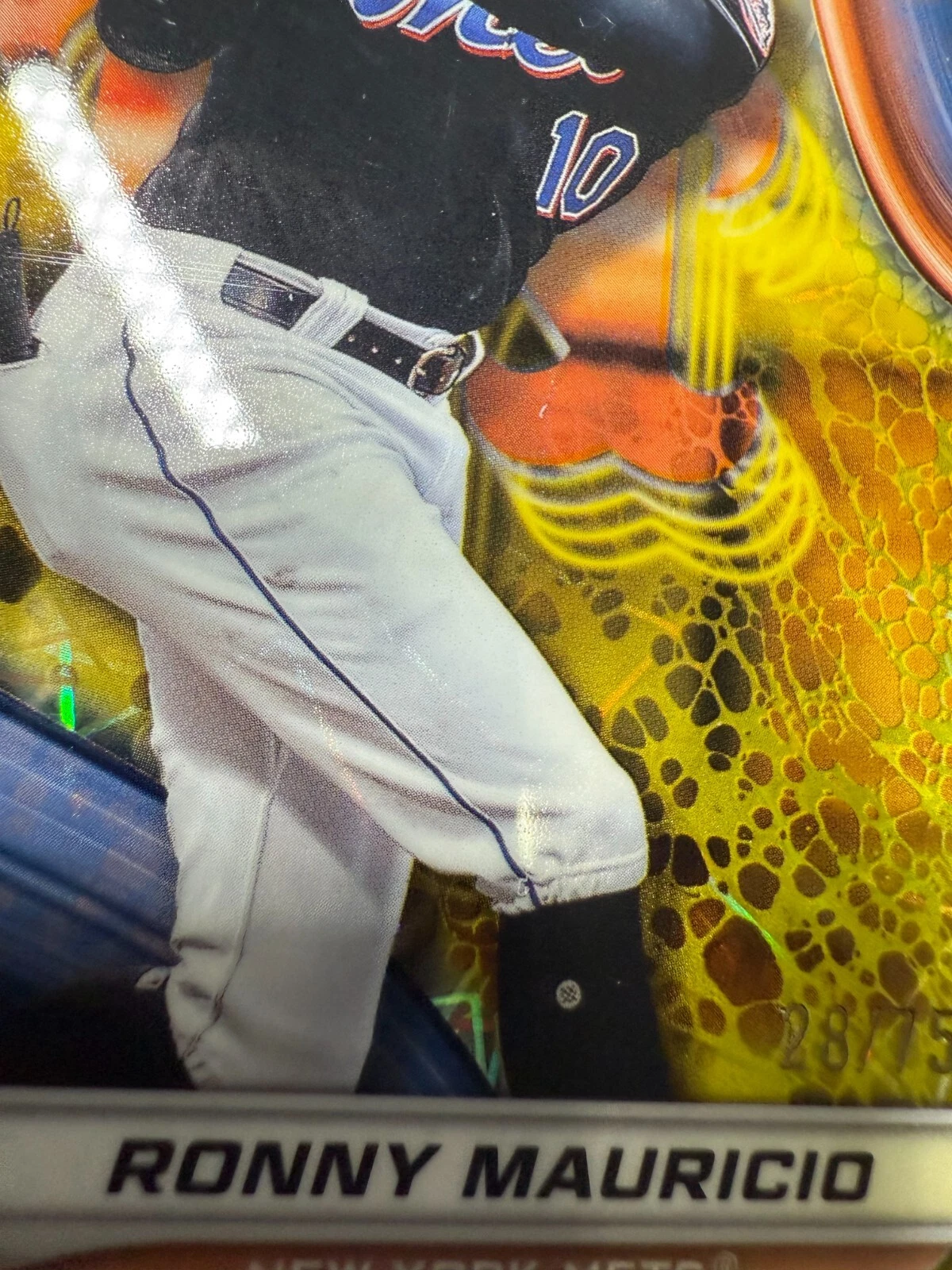Ronny Mauricio 2024 Bowman's Best Yellow Lazer Refractor RC #41 Mets