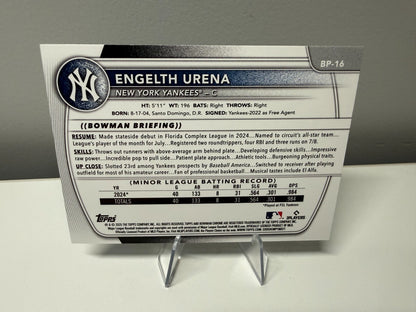 Engelth Urena 2025 Bowman 1st  Sky Blue /499 #BP-16 Yankees